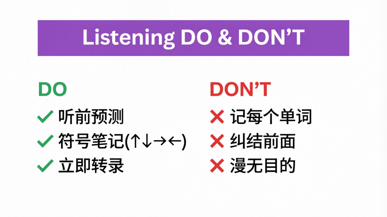 Listening DO & DON'T